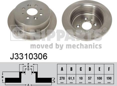 Nipparts J3310306 - Тормозной диск autosila-amz.com