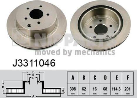 Nipparts J3311046 - Тормозной диск autosila-amz.com