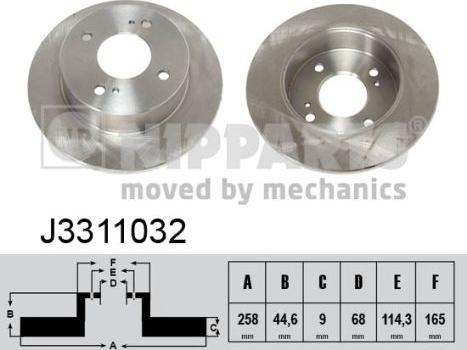 Nipparts J3311032 - Тормозной диск autosila-amz.com