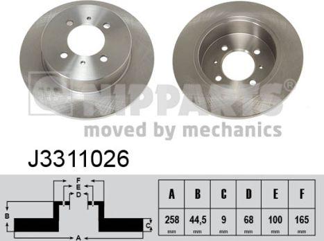 Nipparts J3311026 - Brake disc autosila-amz.com