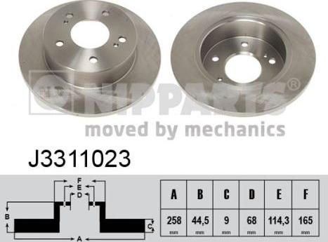 Nipparts J3311023 - Тормозной диск autosila-amz.com