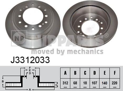 Nipparts J3312033 - Диск торм autosila-amz.com