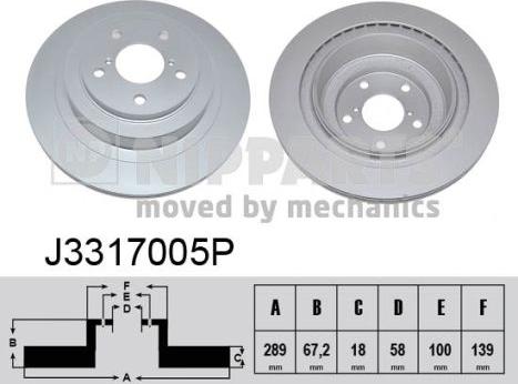 Nipparts J3317005P - Тормозной диск autosila-amz.com