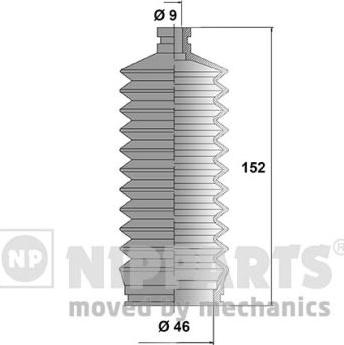 Nipparts J2846011 - Комплект пыльника, рулевое управление autosila-amz.com