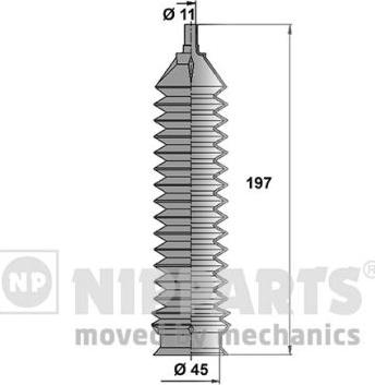 Nipparts J2840902 - Комплект пыльника, рулевое управление autosila-amz.com