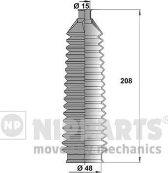 Nipparts J2840501 - Комплект пыльника, рулевое управление autosila-amz.com