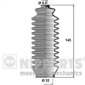 Nipparts J2842017 - Комплект пыльника, рулевое управление autosila-amz.com
