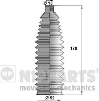 Nipparts J2842027 - Комплект пыльника, рулевое управление autosila-amz.com