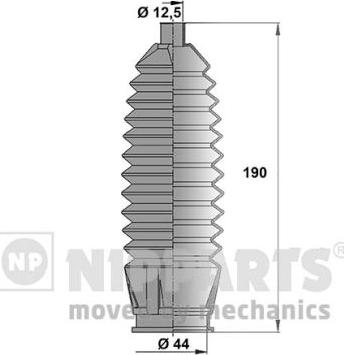 Nipparts J2854005 - Комплект пыльника, рулевое управление autosila-amz.com