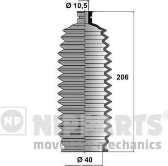 Nipparts J2856003 - Комплект пыльника, рулевое управление autosila-amz.com