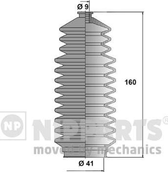 Nipparts J2851007 - Комплект пыльника, рулевое управление autosila-amz.com