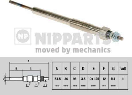 Nipparts N5719013 - Свеча накаливания autosila-amz.com