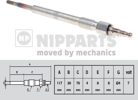 Nipparts N5715017 - Свеча накаливания autosila-amz.com