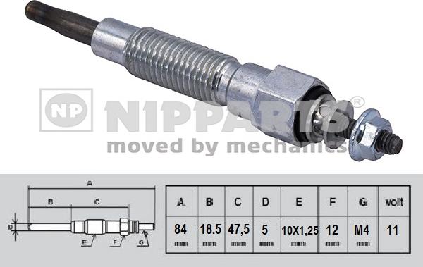 Nipparts N5715024 - Свеча накаливания autosila-amz.com