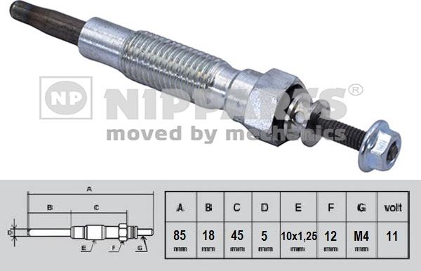 Nipparts N5715021 - Свеча накаливания autosila-amz.com