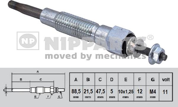 Nipparts N5715022 - Свеча накаливания autosila-amz.com