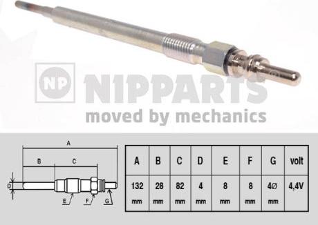 Nipparts N5710504 - Свеча накаливания autosila-amz.com