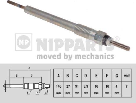 Nipparts N5710507 - Свеча накаливания autosila-amz.com