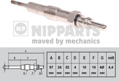 Nipparts N5711035 - Свеча накаливания autosila-amz.com
