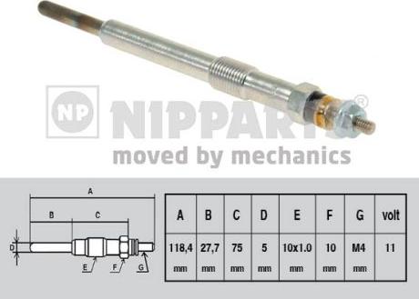 Nipparts N5718004 - Свеча накаливания autosila-amz.com