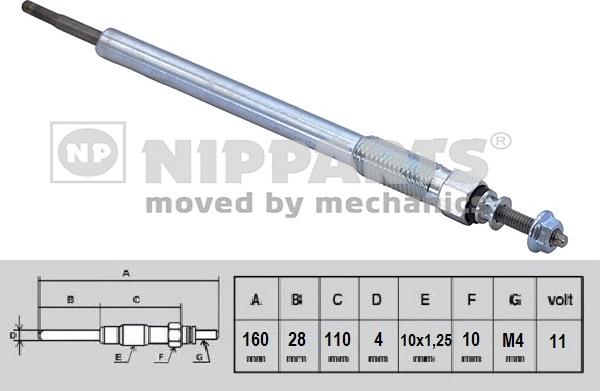 Nipparts N5712031 - Свеча накаливания autosila-amz.com