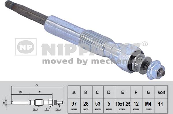 Nipparts N5712028 - Свеча накаливания autosila-amz.com