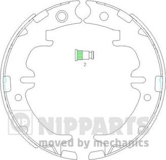 Nipparts N3502083 - Комплект тормозов, ручник, парковка autosila-amz.com