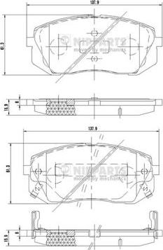 Nipparts N3600330 - Тормозные колодки, дисковые, комплект autosila-amz.com