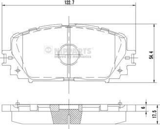 Nipparts N3602140 - Тормозные колодки, дисковые, комплект autosila-amz.com