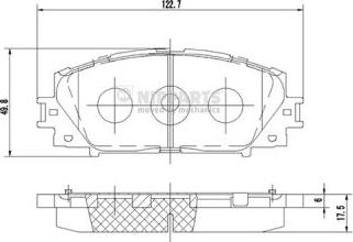 Nipparts N3602127 - Тормозные колодки, дисковые, комплект autosila-amz.com