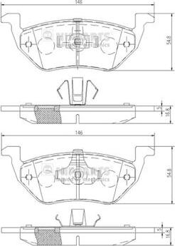 Nipparts N3613025 - Тормозные колодки, дисковые, комплект autosila-amz.com