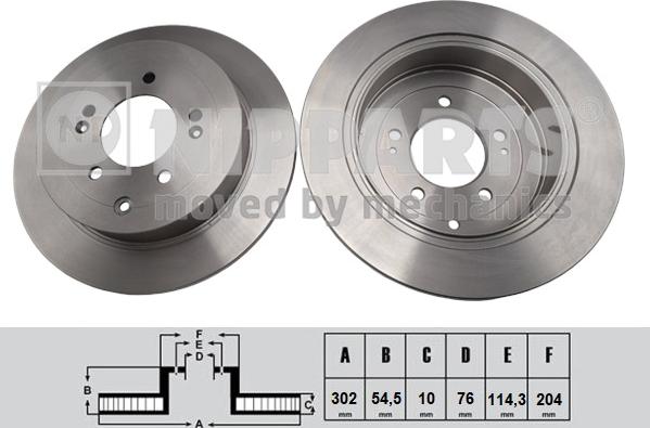 Nipparts N3310533 - Тормозной диск autosila-amz.com
