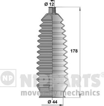 Nipparts N2844014 - Комплект пыльника, рулевое управление autosila-amz.com