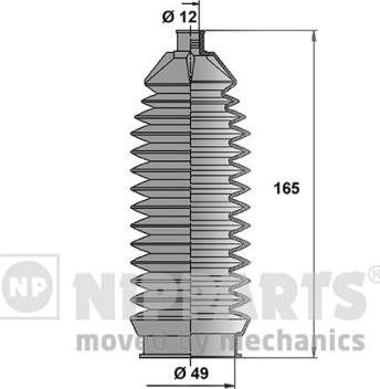 Nipparts N2844013 - Комплект пыльника, рулевое управление autosila-amz.com