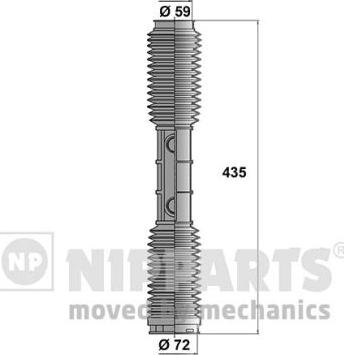 Nipparts N2844027 - Комплект пыльника, рулевое управление autosila-amz.com