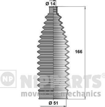 Nipparts N2845012 - Комплект пыльника, рулевое управление autosila-amz.com