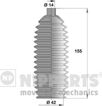 Nipparts N2846014 - Комплект пыльника, рулевое управление autosila-amz.com