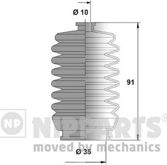 Nipparts N2846013 - Комплект пыльника, рулевое управление autosila-amz.com