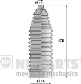 Nipparts N2840312 - Комплект пыльника, рулевое управление autosila-amz.com