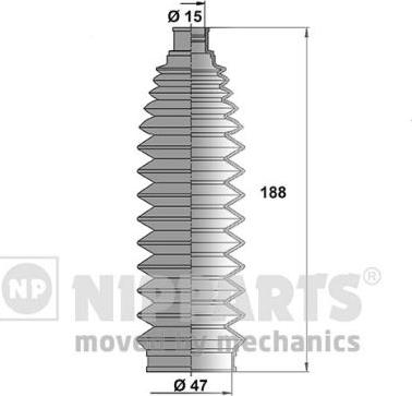 Nipparts N2841032 - Комплект пыльника, рулевое управление autosila-amz.com