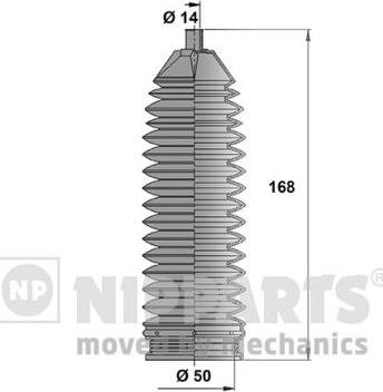 Nipparts N2841026 - Комплект пыльника, рулевое управление autosila-amz.com