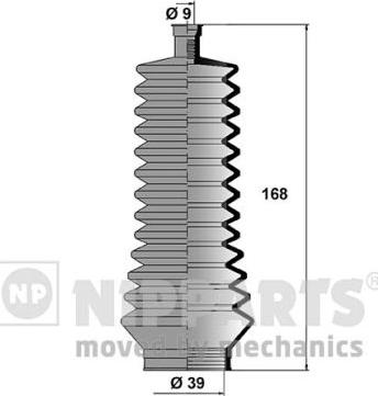 Nipparts N2841022 - Комплект пыльника, рулевое управление autosila-amz.com