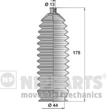 Nipparts N2848005 - Комплект пыльника, рулевое управление autosila-amz.com