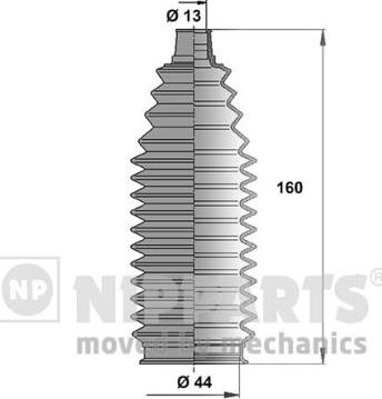 Nipparts N2842040 - Комплект пыльника, рулевое управление autosila-amz.com