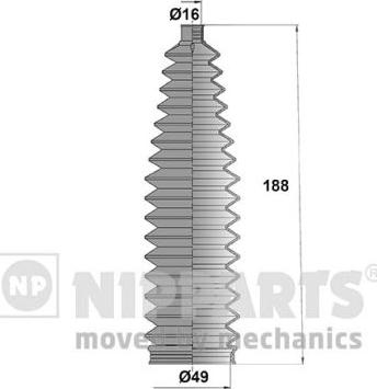 Nipparts N2842047 - Комплект пыльника, рулевое управление autosila-amz.com