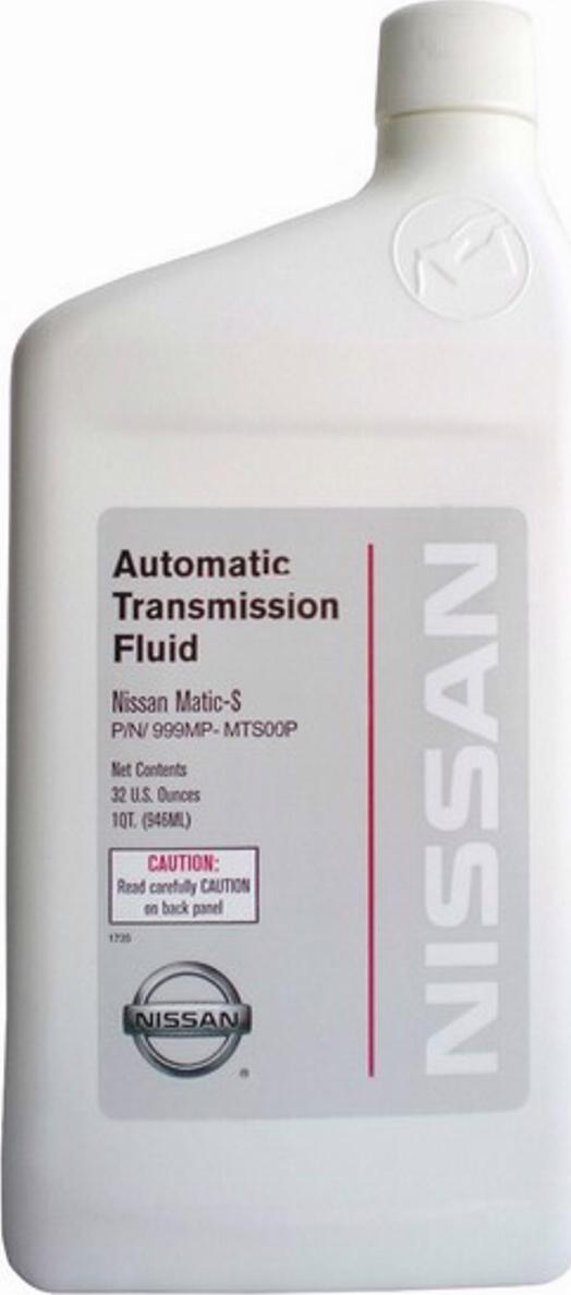 NISSAN 999MPMAT00S - NISSAN ATF Matic-S Жидкость трансмиссионная АКПП NEW (пластик/США) (0.946L) autosila-amz.com