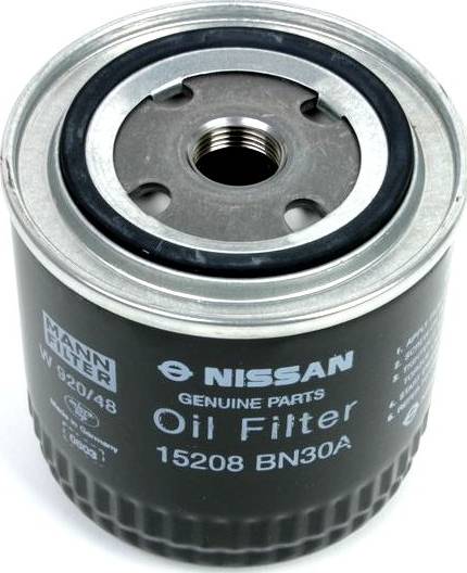 NISSAN 15208-BN30A - Масляный фильтр autosila-amz.com