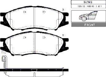 NISSAN D10606N0X2 - Колодки тормозные дисковые передние комп autosila-amz.com