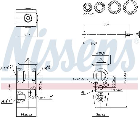 Nissens 999448 - Расширительный клапан, кондиционер autosila-amz.com