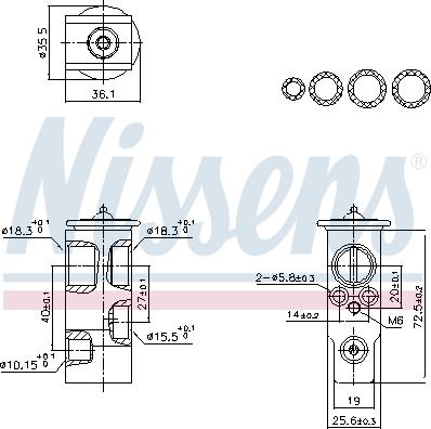 Nissens 999455 - Расширительный клапан, кондиционер autosila-amz.com